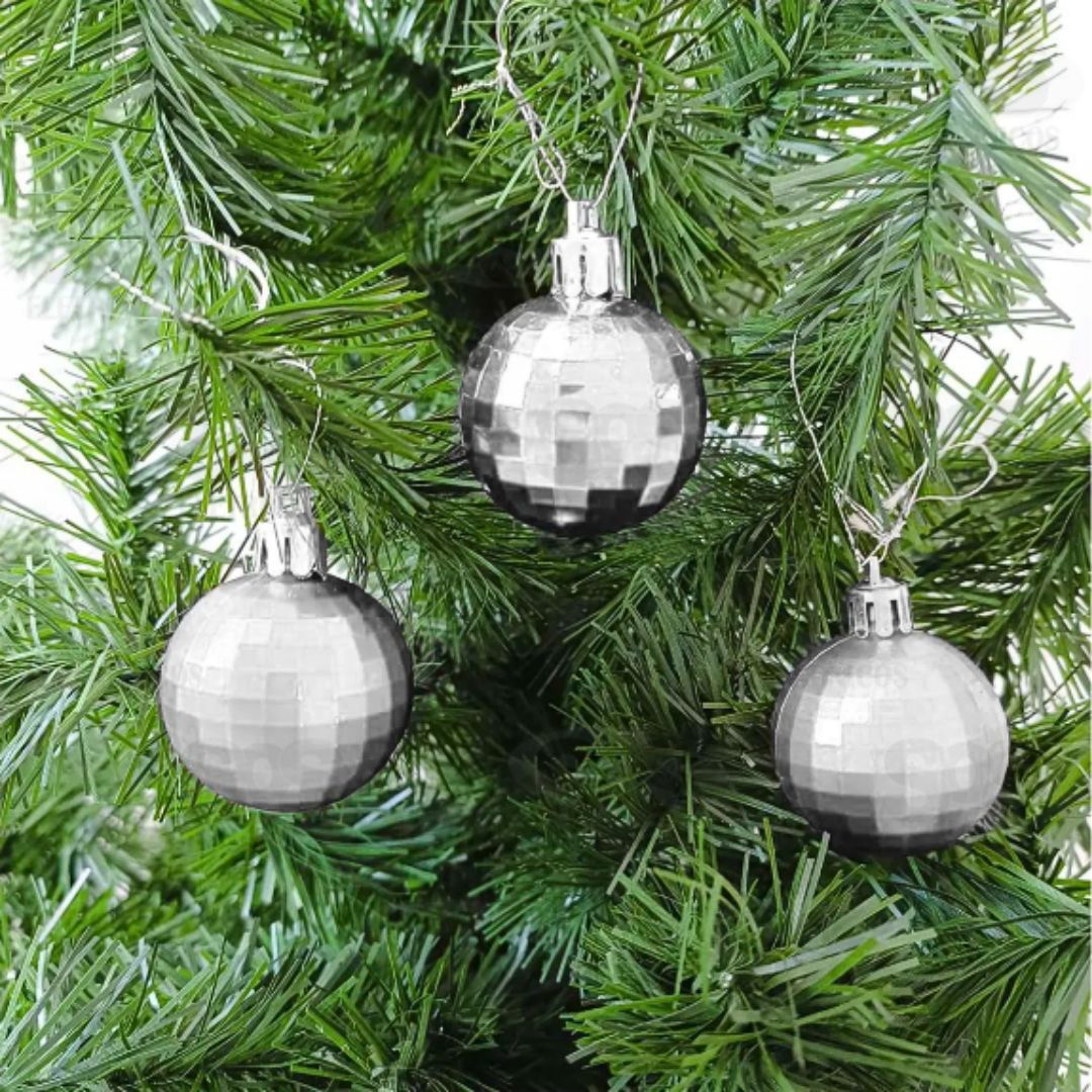 Kit 6 Bolas De Natal 3CM Facetadas BOL081A