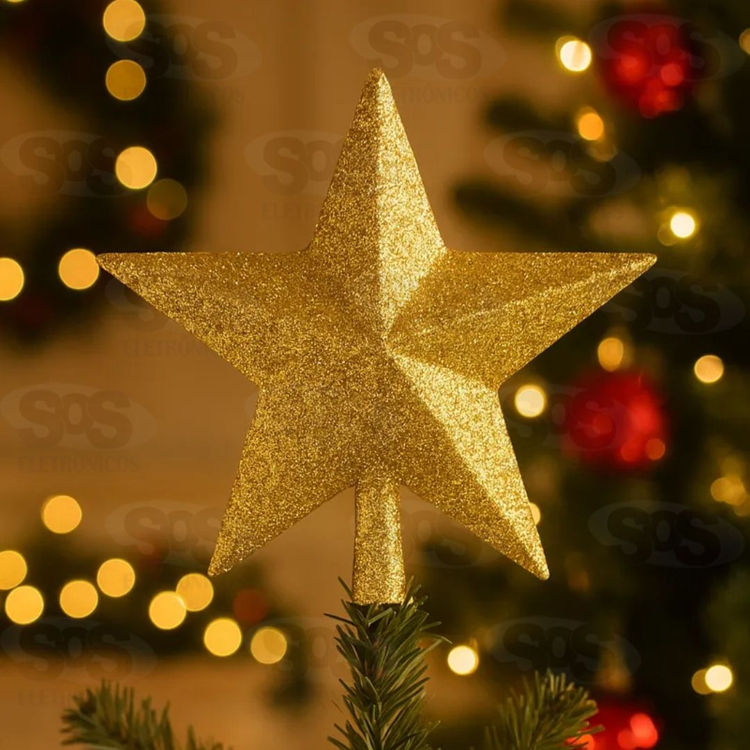 Estrela Dourada Para Árvore De Natal ENF1466
