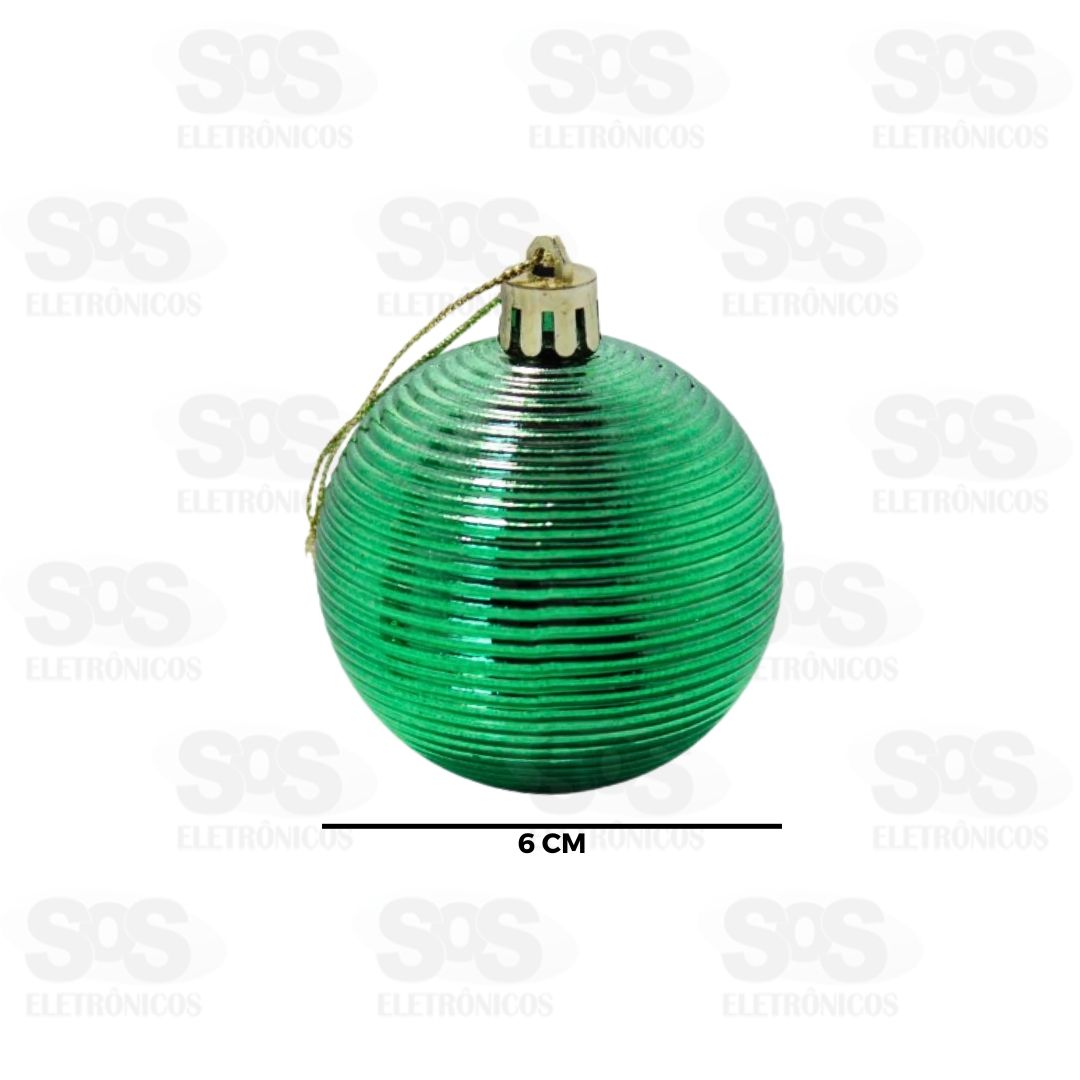Kit 8 Bolas De Natal 6CM Verde BOL1651A