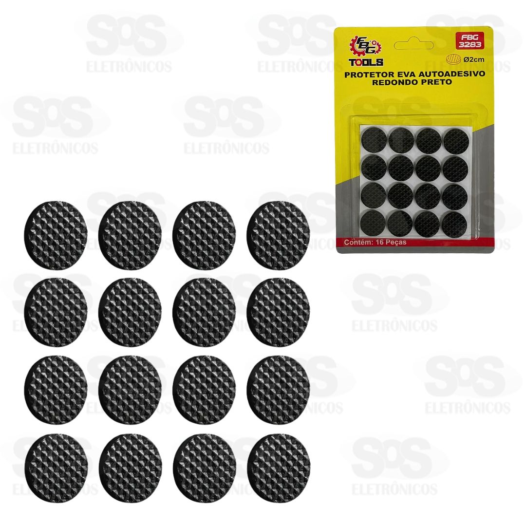 Protetor EVA Redondo Autoadesivo 16 Unidades FBG 3283