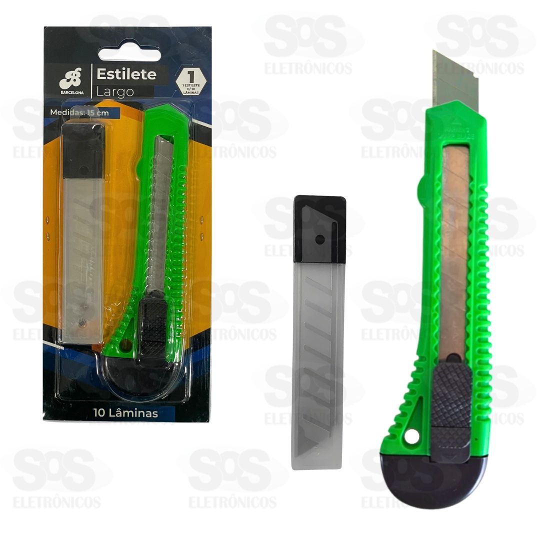 Estilete Largo Com 10 Lminas BAR-354001-9
