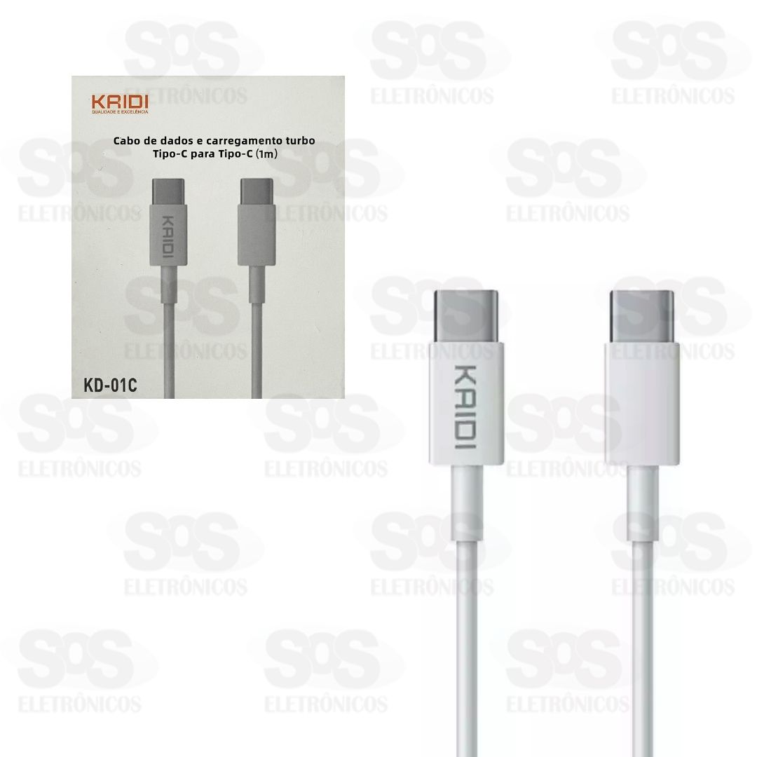 Cabo De Dados Turbo Type C Para Type C 1 Metro KD-01C