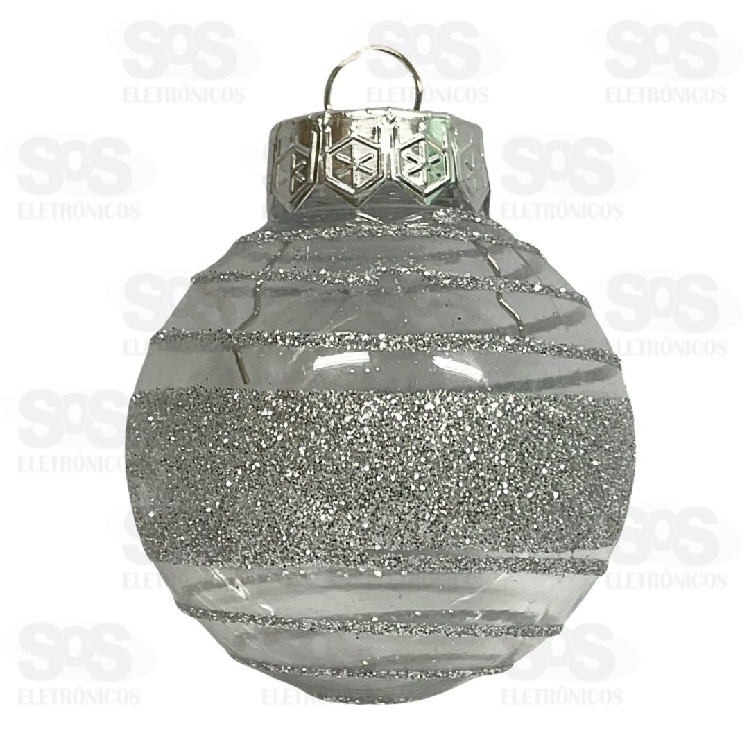Kit 6 Bolas De Natal 6CM Prateadas BOL1145