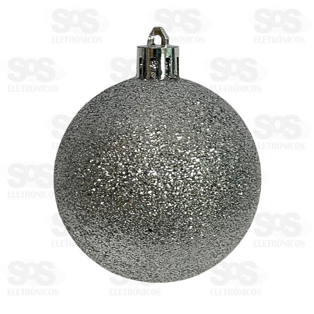 Kit 6 Bolas De Natal 6CM Prateadas BOL1145