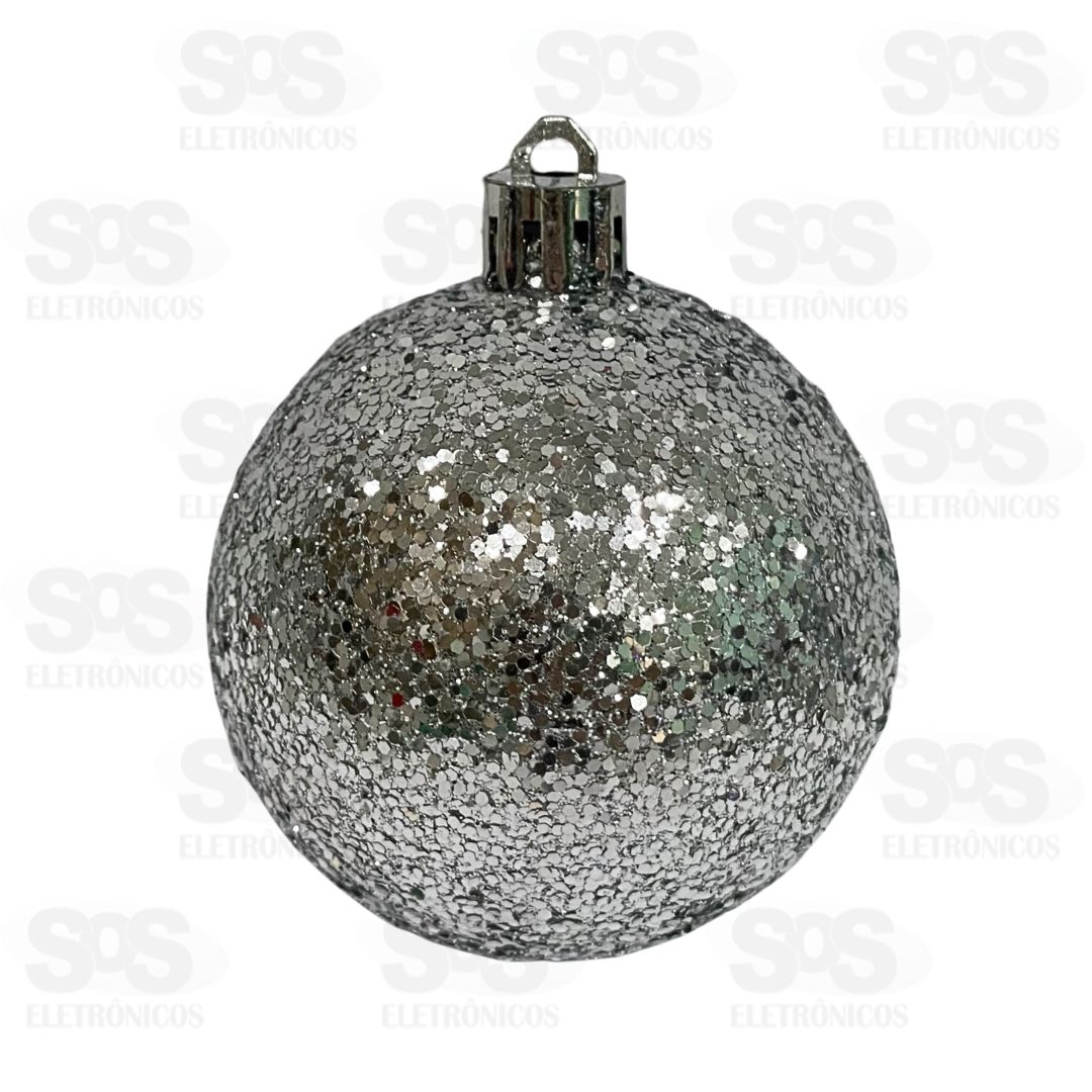 Kit 6 Bolas De Natal 6CM Prateadas BOL1145