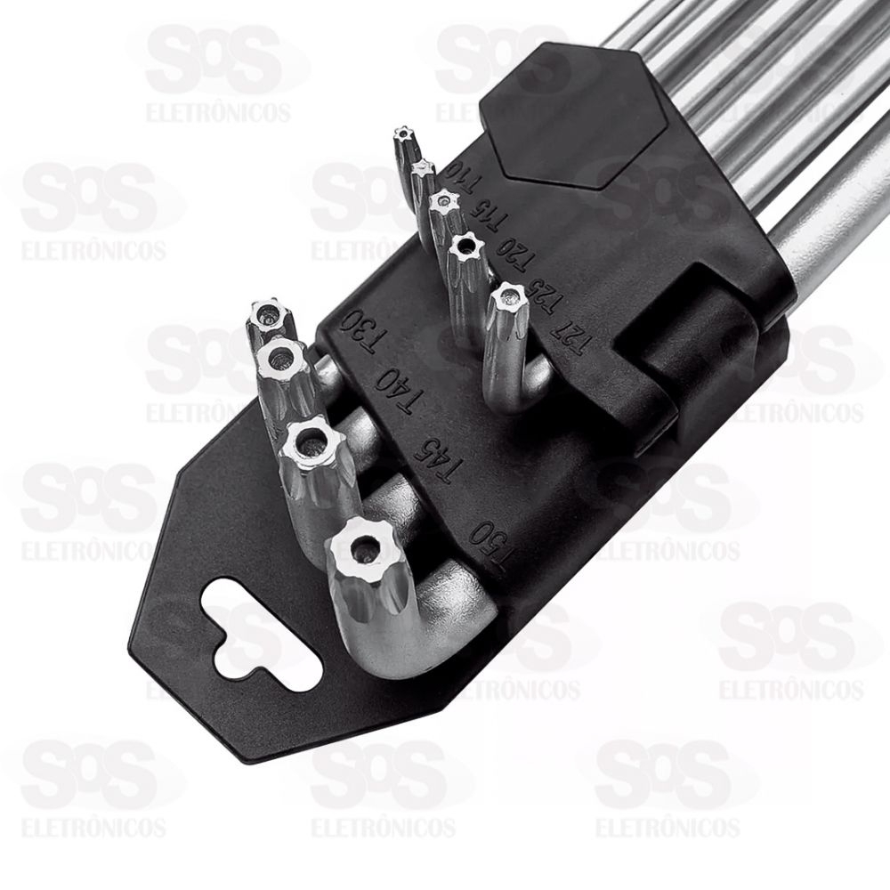 Kit Chave Torx T10 a T50 Com 9 Peças FBG-3372