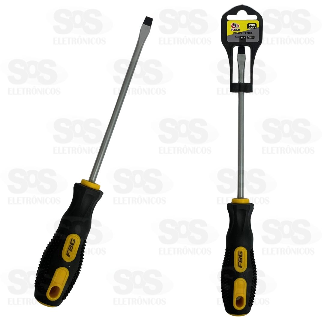 Chave de Fenda Magntica 1/4x6 Polegadas FBG 3337