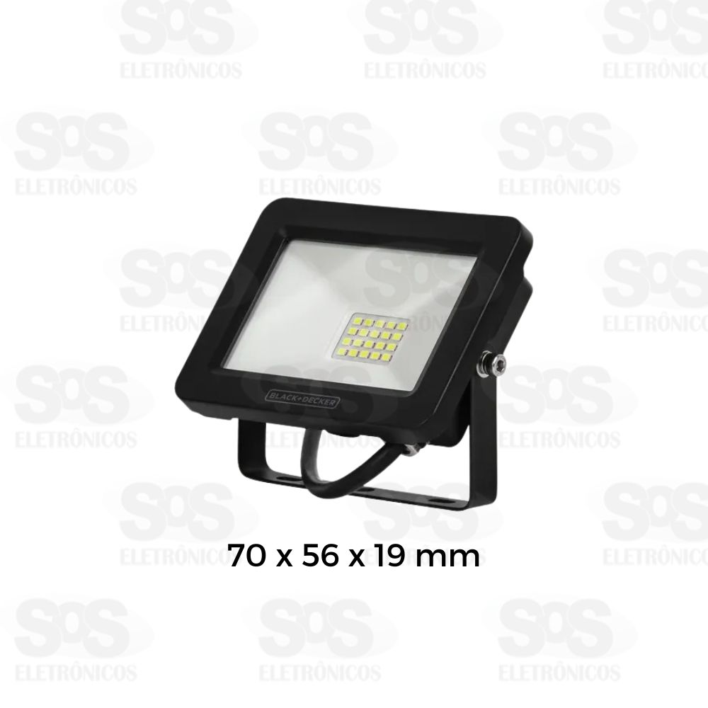 Refletor Eco Quadrado LED Branco 10W Black+Decker BDR1-10800