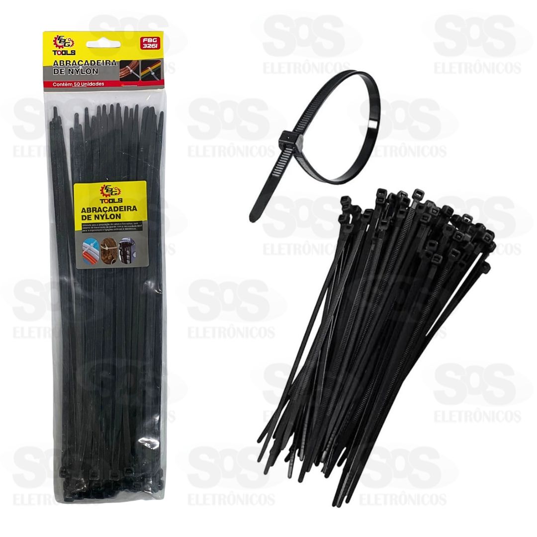 Abraadeira De Nylon 5,4X300mm 100 Unidades FBG 3261